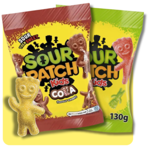 Brands menu covers sour patch kids