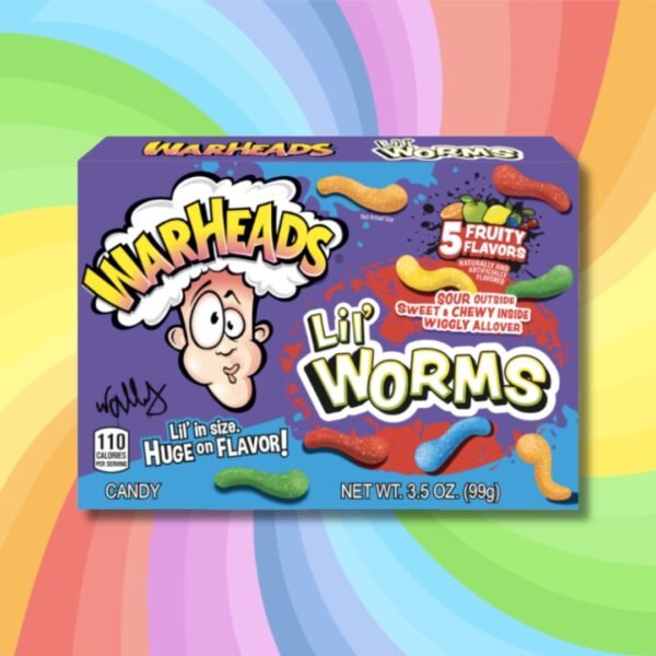 Warheads Lil' Worms savanyú gumicukor kukacok