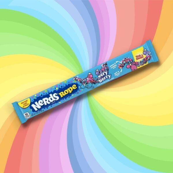 Nerds Rope bogyós gyümölcsös ízű cukorkákkal bevont gumicukor