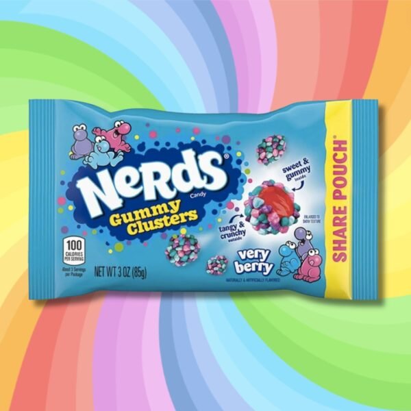 Nerds Clusters bogyós gyümölcsös ízű cukorkákkal bevont gumicukor